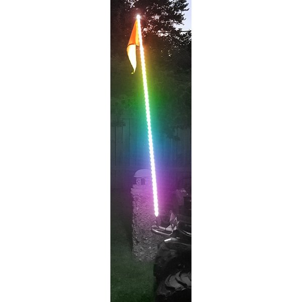 Race Sport 6Ft 5050 Led Lighted Whip (Rgb Multi-Color) RSQG6FTRGB